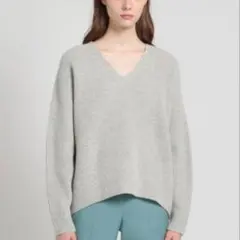 【2024AW セオリーリュクス ライトグレー カシミア混ニット38 Mサイズ