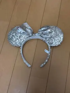 ミッキーマウス耳型カチューシャ シルバー