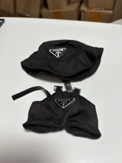 ラブブ ブラック 帽子と服のセット