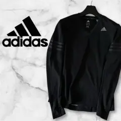 adidas クライマライト Vネック長袖トップス ブラック レディース
