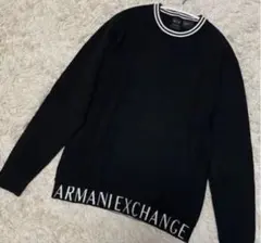 ARMANI EXCHANGE 黒 クルーネックニット