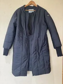 正規品プラダ　ノーカラー中綿ロングコート　ダウン　美品