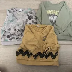 男の子　まとめ売り　長袖　裏起毛トレーナー　90