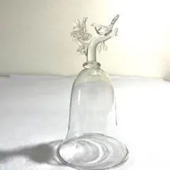 美品 vintage 訳あり　ガラス工芸　ハンドベル　鳥　フランス製のサムネイル