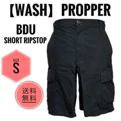 PROPPER BDUカーゴショーツ ブラック S ウォッシュ加工