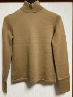 SCAPA キャメル色モックネックセーター　サイズ38