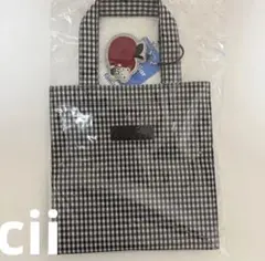 ファミリア familiar トートバッグ 黒 ギンガムチェック 小 - メルカリ
