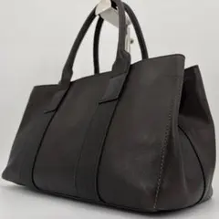 SAZABY サザビー トートバッグ ハンド 肩がけ 厚手レザー 本革 黒のサムネイル
