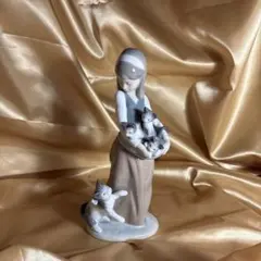 LLADRO リヤドロ 少女と猫 フィギュリン 置物 - メルカリ