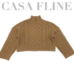 ✨美品✨CASA FLINE ケーブルニット　クロップドニット　ハイネック