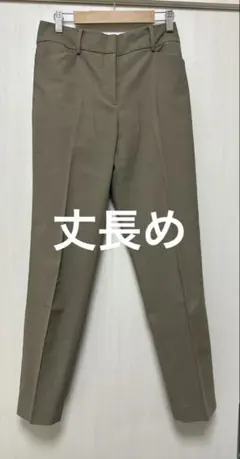 プラステ リネンブレンド スティックパンツ 丈長め
