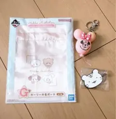 新品未使用　mikko 一番くじ　G賞　ガーリー巾着ポーチ　ピンク　おまけ付き