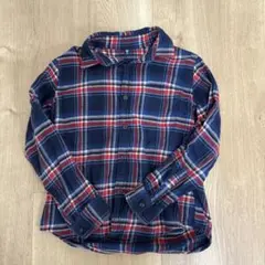 チェック柄長袖シャツ 140cm UNIQLO