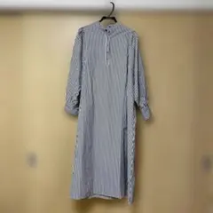 en haut ストライプ ロングシャツワンピース