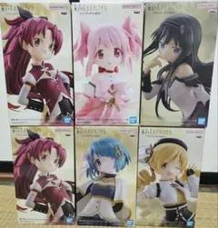 魔法少女まどか☆マギカ　フィギュア　6点セット おまけクリアファイルセット付き 魔法少女まどか☆マギカ フィギュア 6点セット おまけクリアファイル