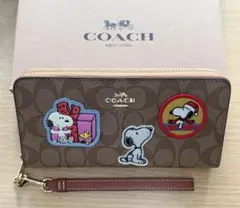 COACH スヌーピー パッチ 長財布