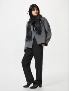 新品級✨UNIQLO 感動スリムパンツ BLACK XL 黒 丈詰めなし