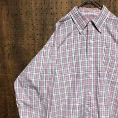 ミ*ー様 USA ブルックスブラザーズ　長袖シャツ　チェック　L YD134