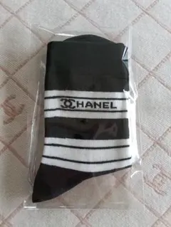 CHANELココマーク.ノベルティ.上品で可愛いお洒落なソックス.お気に入り♡