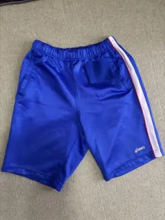 asics 青 ショートパンツ ウエスト86cm 指定 体操服