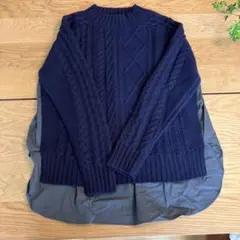 アーバンリサーチDOORS アラン柄バックプルオーバー