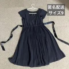 プリーツ　半袖　ワンピース　9号