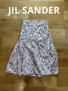JIL SANDER 花柄刺繍スカート イタリア製　ウエスト70cmのサムネイル
