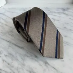 【新品】トップベージュ×ネイビー×ブラウンストライプ