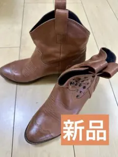 DIESEL新品⭐️イタリア製レザーウエスタンスタッズ付きショートブーツディーゼル