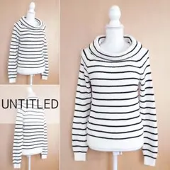 ◆アンタイトル◆オフタートルネックニットセーター プルオーバー ガーリー小顔効果