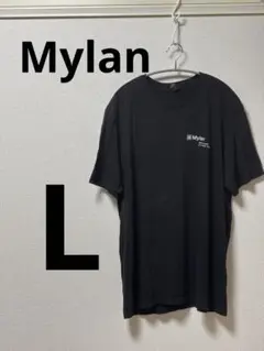 Mylan マイラン ブラック 半袖Tシャツ 【Lサイズ】 男女兼用 シンプル
