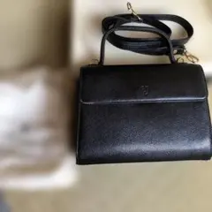 日本製CHARLES JOURDAN 牛革ハンドバッグ黒◎のサムネイル