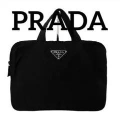 良品　PRADA プラダ　トートバッグ　ナイロン　ブラック　ハンドバッグ　黒