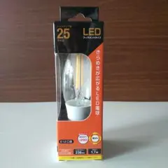 オーム電機 シャンデリア球 E12 25形相当LED フィラメント 電球色のサムネイル
