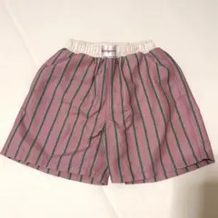 &mignon ハーフパンツ ストライプ ピンク グリーン