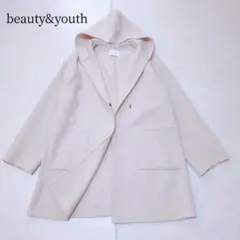 B&Y✨️リバーフードミドルコート ゆったり軽やか❁ソフトカラー 春まで◎