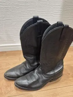 ブラックレザーウエスタンブーツ