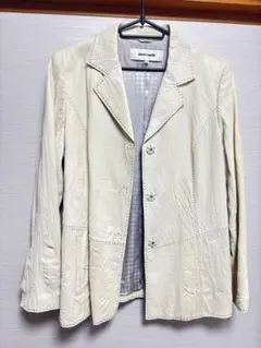 アイボリー レザージャケット サイズ11号　羊革