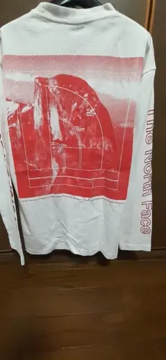 The North Face 長袖カットソー M ホワイト/レッド