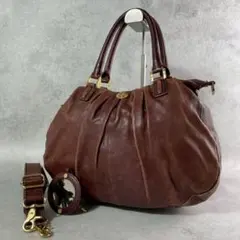 ToryBurchトリーバーチ2wayレザーショルダーハンドバッグミラー付き