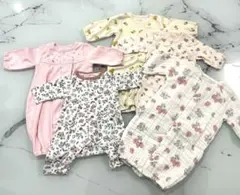 50-60サイズ　女の子　カバーオールロンパース　5点セット