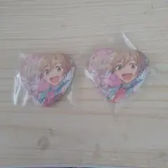あんスタ　とるパカ　ハート缶バッジ　真白友也　2点セット