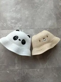 くま パンダ 麦わら 帽子 ぼうし 42cm 44cm まとめ売り くま耳