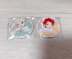 アイカツ ユリカ かえで ポンチョ 缶バッジ