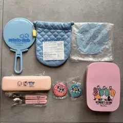 【新品】ミスド レトロ 弁当箱 カトラリー ミラー 缶バッジ オサムのサムネイル