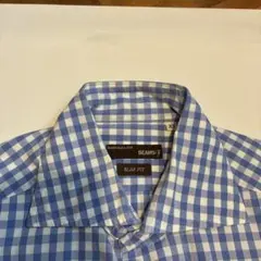 BEAMS F ギンガムチェックシャツ スリムフィット XSのサムネイル