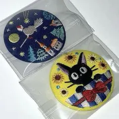 ジブリ どんぐり共和国 魔女の宅急便 キキ ジジ 刺繍 缶バッジ