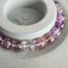 キ*ラ様 バイカラー アメジスト天然石 ブレスレット d アメトリン 水晶