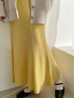 LOWRYSFARM マーメイド ロングスカート マスタード イエロー 黄色