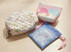 【美品/3点セット】2014年製 キキララポーチ巾着セット リトルツインスターズ